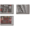 Gedore Red R21010004 - Juego de herramientas 3 x módulos de plástico, 129 piezas