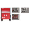 Gedore Red R22041004 - Juego de herramientas incl. carro porta-herramientas WINGMAN, 130 piezas