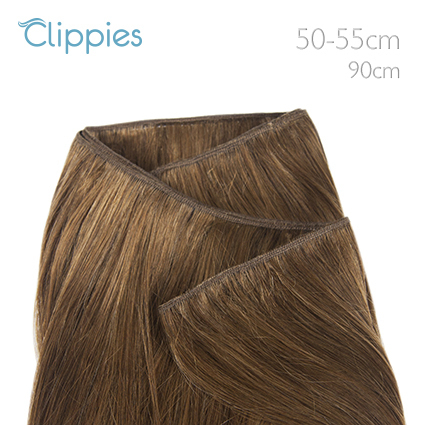 Clippies cabello tejido liso 65g largo 50-55cm