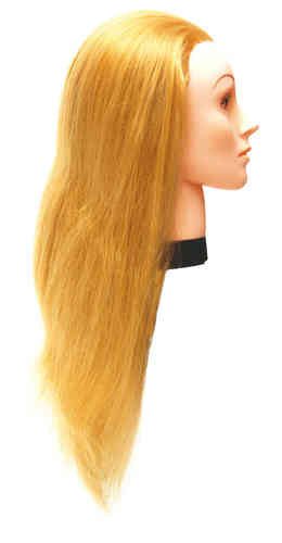 Cabeza maniqui  peluqueria cabello PRO-H largo 45-50cm "Soporte Incluido"