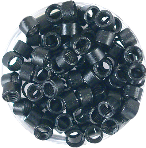 1000 anillas para extensiones negro