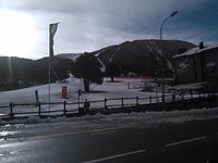 Primeras nevadas en cotas 1700 metros en La Molina: foto pista larga 24-11-2016