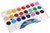Caixa plàstic 24 aquarel·les assortides de colors