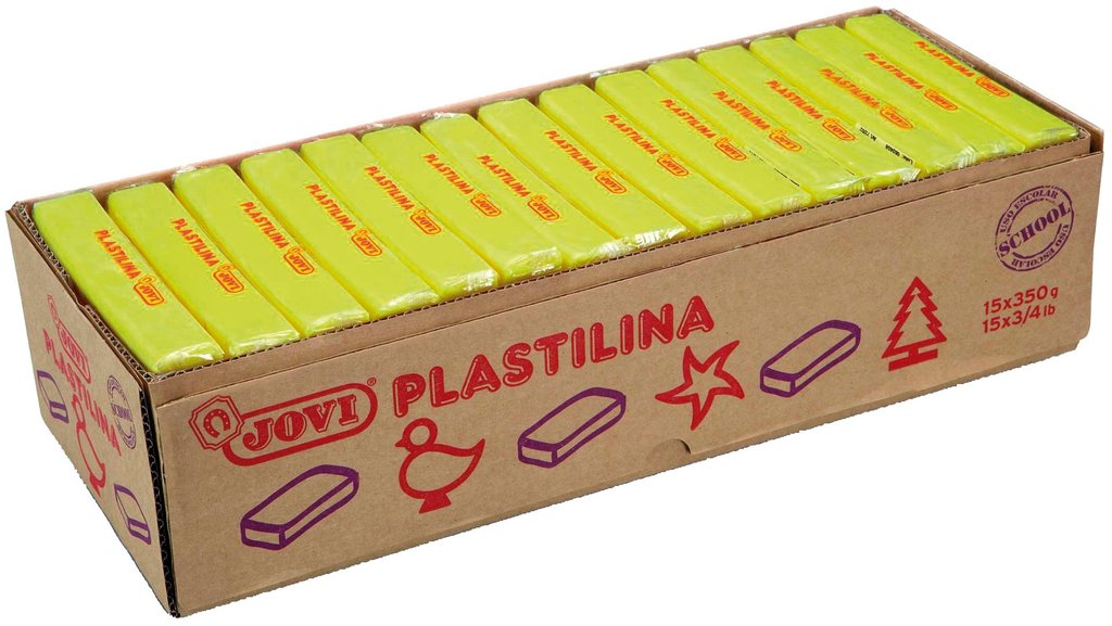 Pastilla plastilina JOVI nº 72 de 350 grs en caja de 15 por color