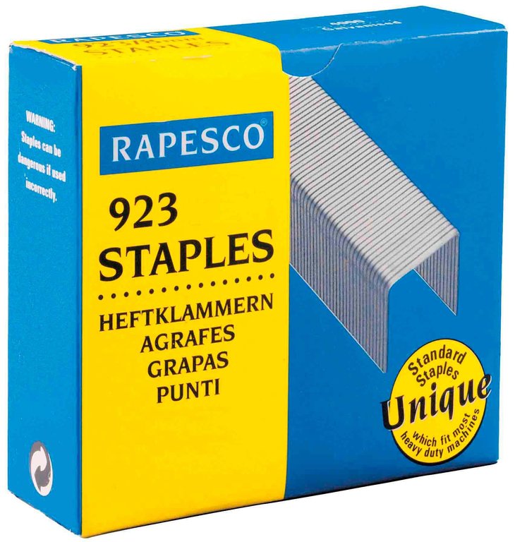 Caja 1.000 grapas RAPESCO 923/12 mm grapadoras gran capacidad