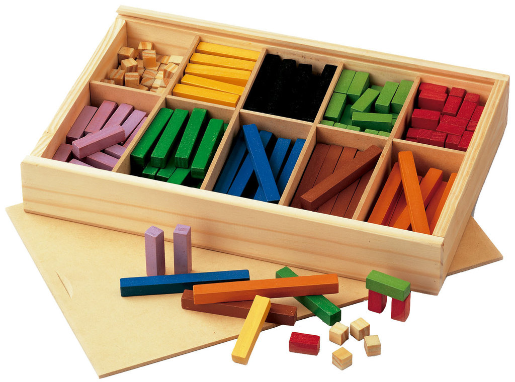Caja regletas madera 1 x 1 con departamentos 300 piezas
