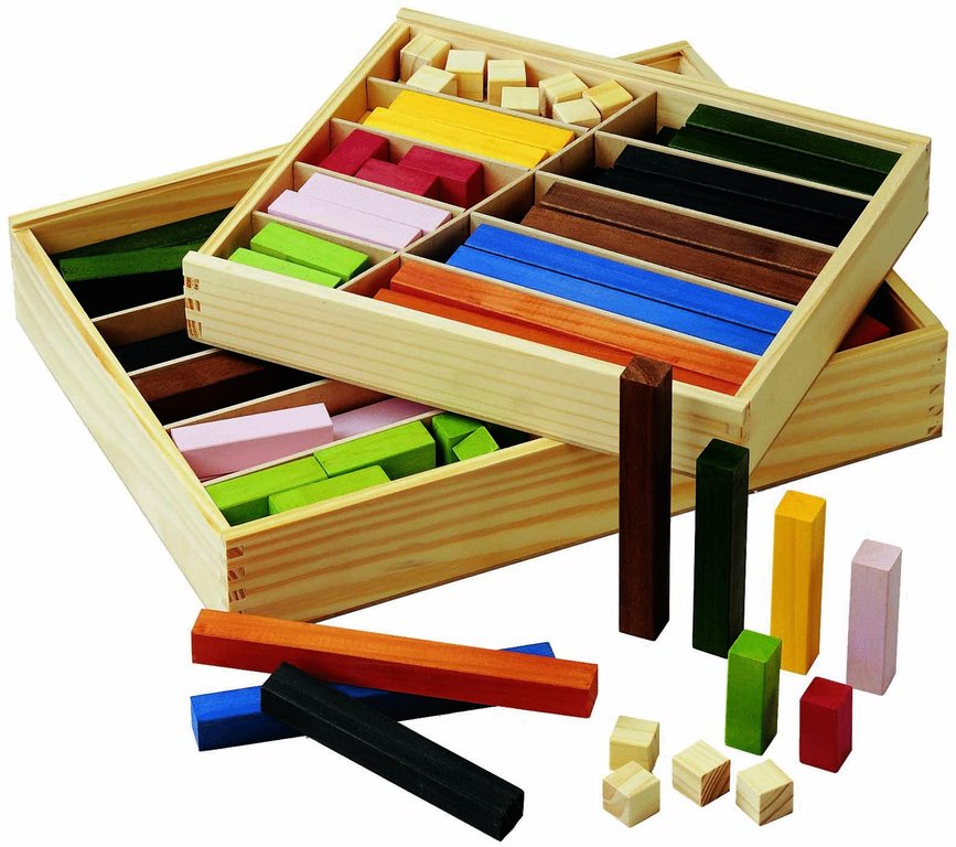 Caja regletas madera 2 x 2 con departamentos 174 piezas