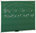 Pissarra música 5 pentagrames verda marc alumini 122 x 244 cm