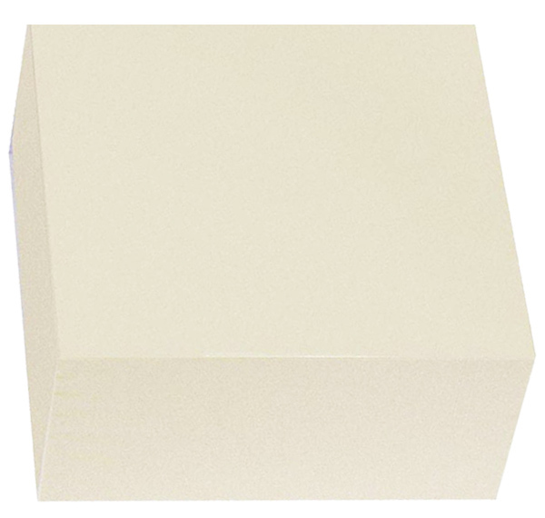 Taco de papel liso blanco 90 x 90 mm