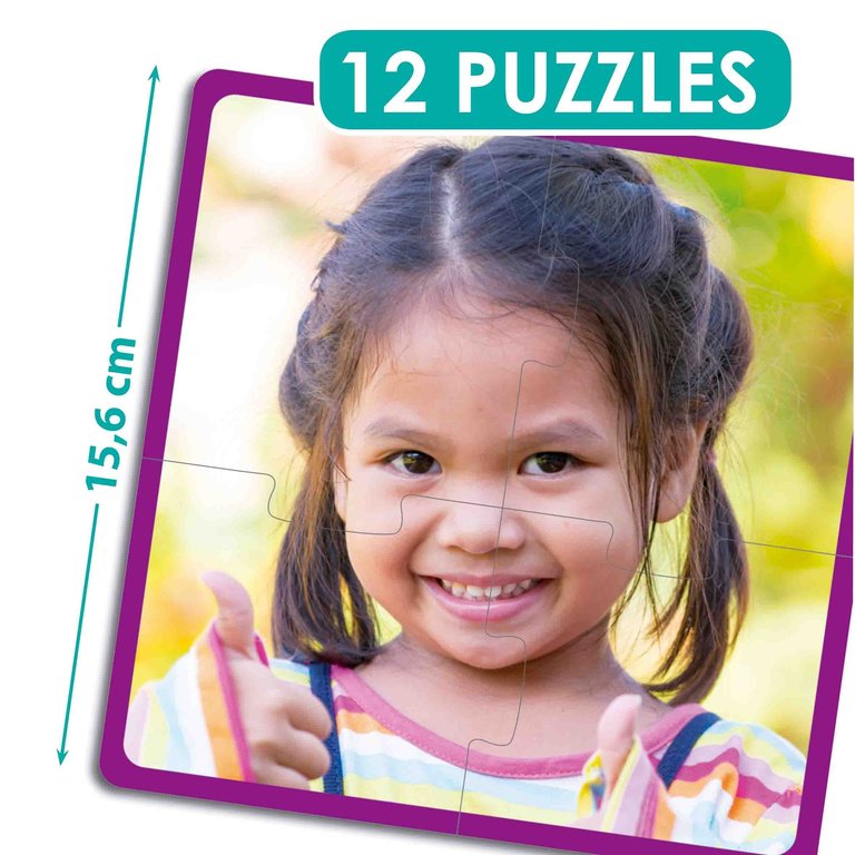 Set 12 puzles niños felices del mundo