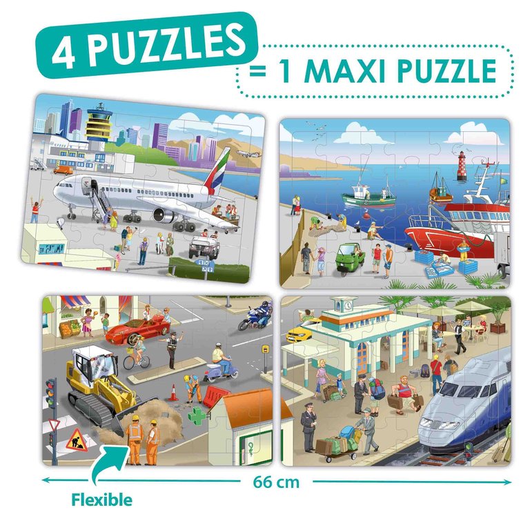 Set puzles cooperatius la ciutat (4 uts)