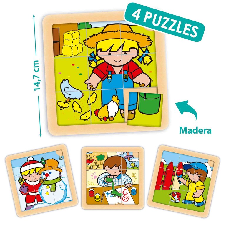 Set puzles Zaro y Nita 9 piezas (4 uds)