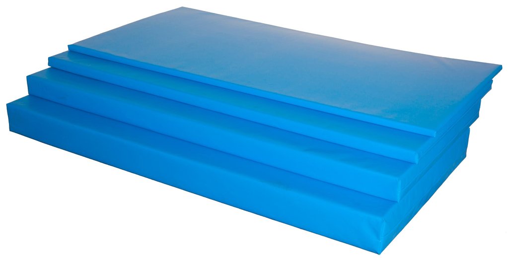 Colchonetas poliéster azul 200 x 100 x 10 cm
