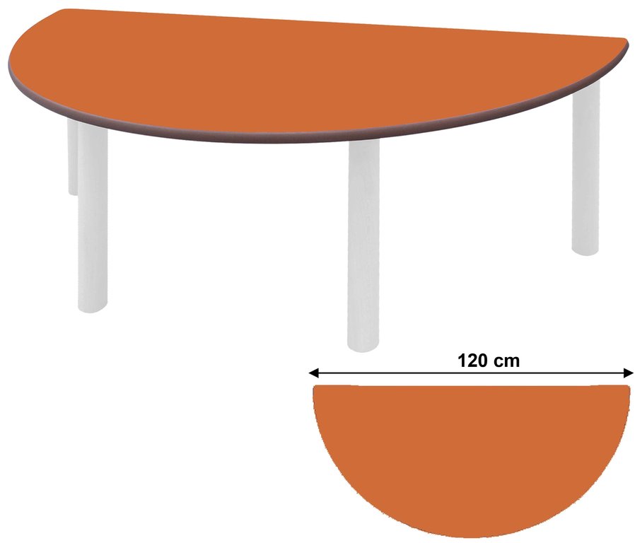 Mesa semi-redonda