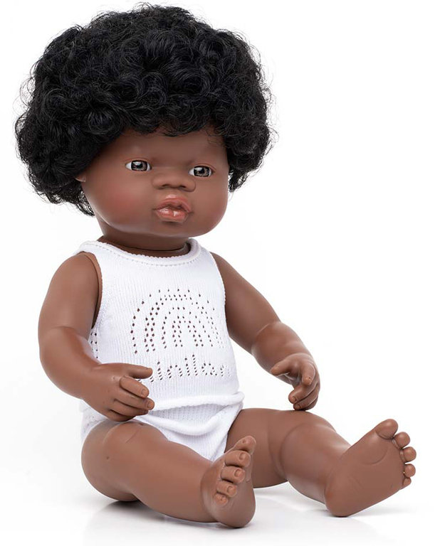 Baby africano niña 38 cm + ropa interior