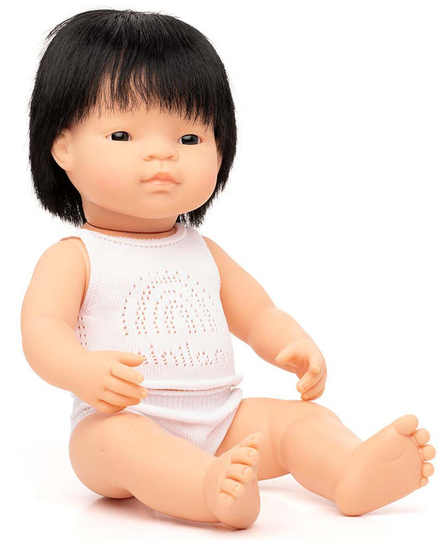 Baby asiático niño 38 cm + ropa interior