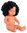 Baby caucàsic bru arrissat nena 38 cm