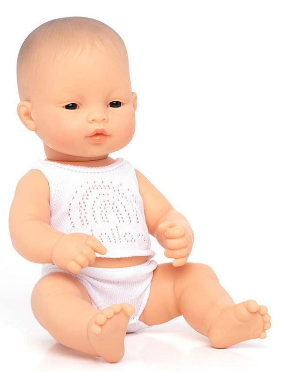 Baby asiático niño 32 cm + ropa interior