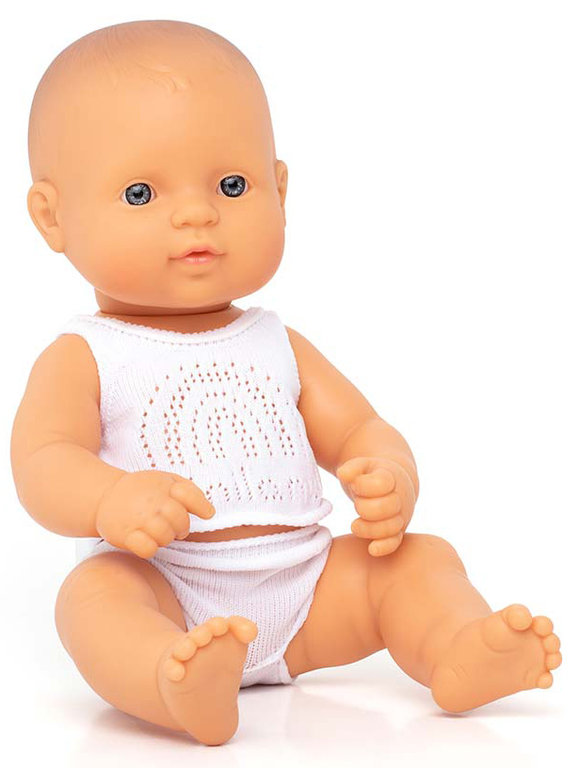 Baby caucásico niño 32 cm + ropa interior