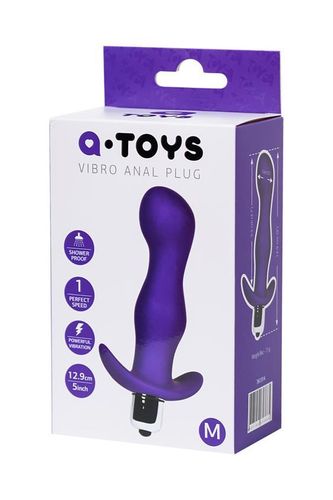 Vibro anal plug A-Toys, size: M; purple