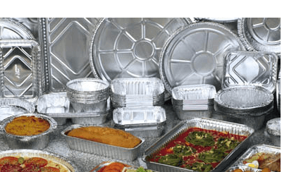Bandejas de aluminio desechables rectangulares, redondas y ovaladas para comida