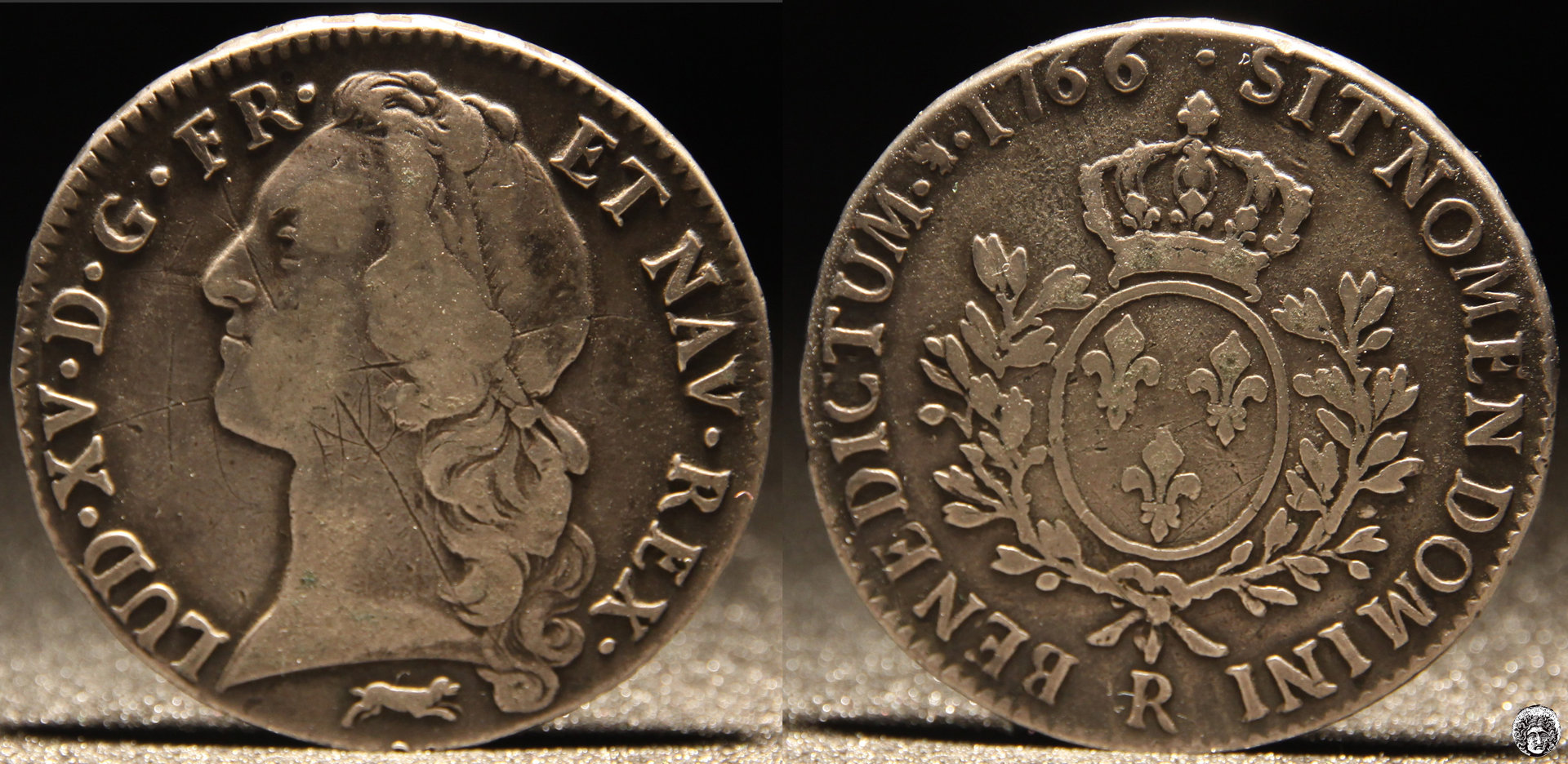 FRANCIA - FRANCE. 1 ECU DE 1766 R. ORLEANS. 28,78 gr. AG.