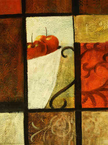 cuadros modernos "Taza con manzanas rojas"