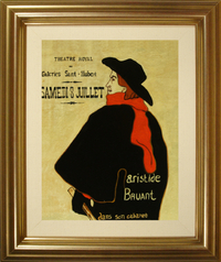 cuadros famosos de Toulouse Lautrec "Aristide Bruant en su cabaret"