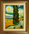 cuadros famosos de Van Gogh "Camino con ciprés bajo el cielo estrellado"