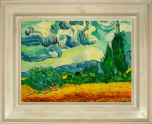 cuadros famosos de Van Gogh "Campo de Trigo con Cipreses"
