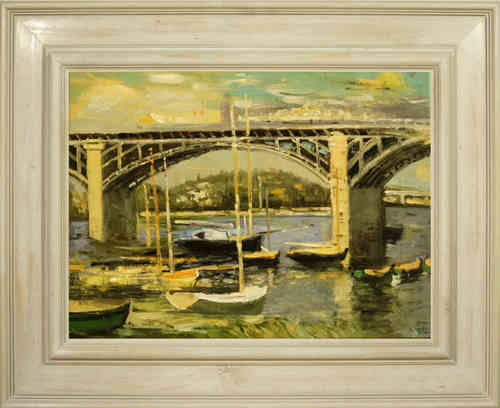 cuadros famosos de Monet "El puente de Argenteuil"