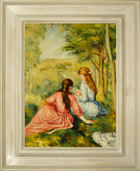 cuadros famosos de Renoir "Jovencitas en un prado"