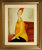cuadros famosos de Modigliani "Jeanne Hebuteme en jersey amarillo"