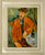 cuadros famosos de Modigliani "Hombre sentado a una mesa"