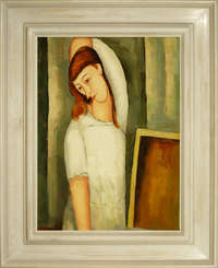 cuadros famosos de Modigliani "Jeanne Hebuterne con el cabello suelto"