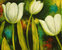 cuadros modernos "Tulipanes blancos en flor"