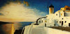 cuadros modernos "Puesta de sol en Mykonos"