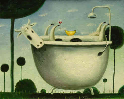cuadros modernos "En la bañera"