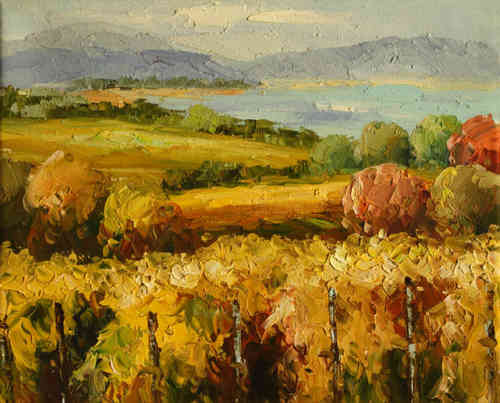 cuadros modernos "Viñedo en otoño I"
