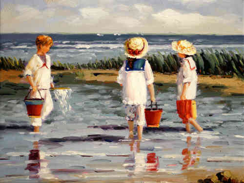 cuadros modernos "Niños pescando I"