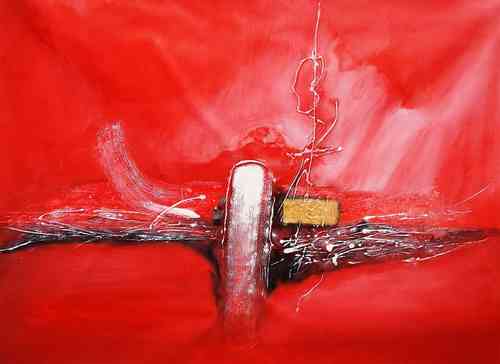 cuadros abstractos "Rojo en plenitud I"
