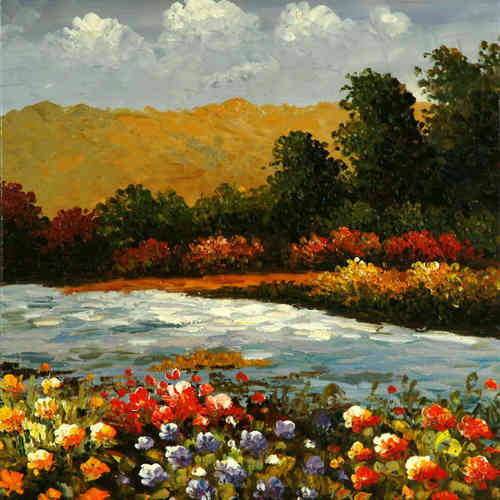 cuadros modernos "Primavera en las montañas"