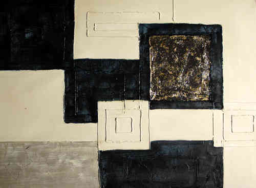 cuadros abstractos "Abstracción en blanco y negro"