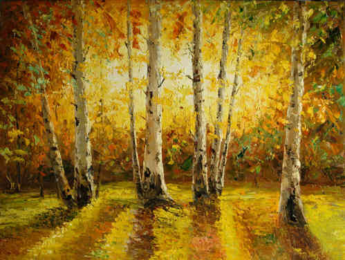 cuadros modernos "Hayedo en otoño"