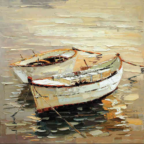 cuadros modernos "Barcas al atardecer II"