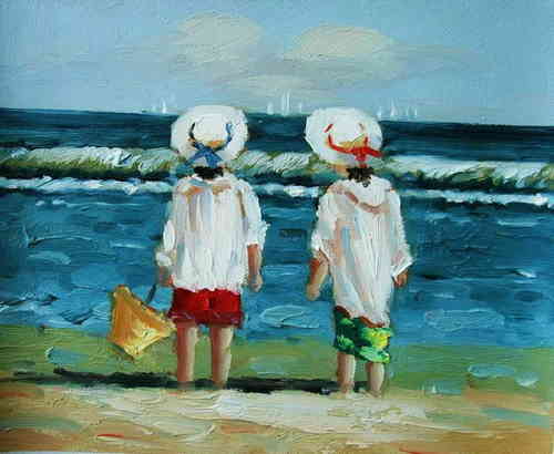 cuadros modernos "Colección niños en la playa I"
