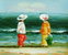 cuadros modernos "Colección niños en la playa VIII"