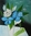 cuadros modernos "Flores azules y blancas en jarrón III"