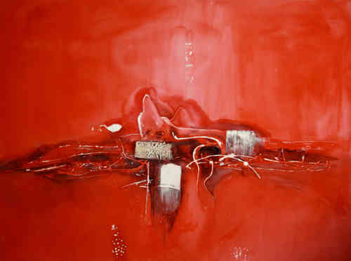 cuadros abstractos "Rojo en plenitud II"