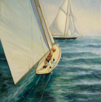 cuadros modernos "Regatas de veleros"